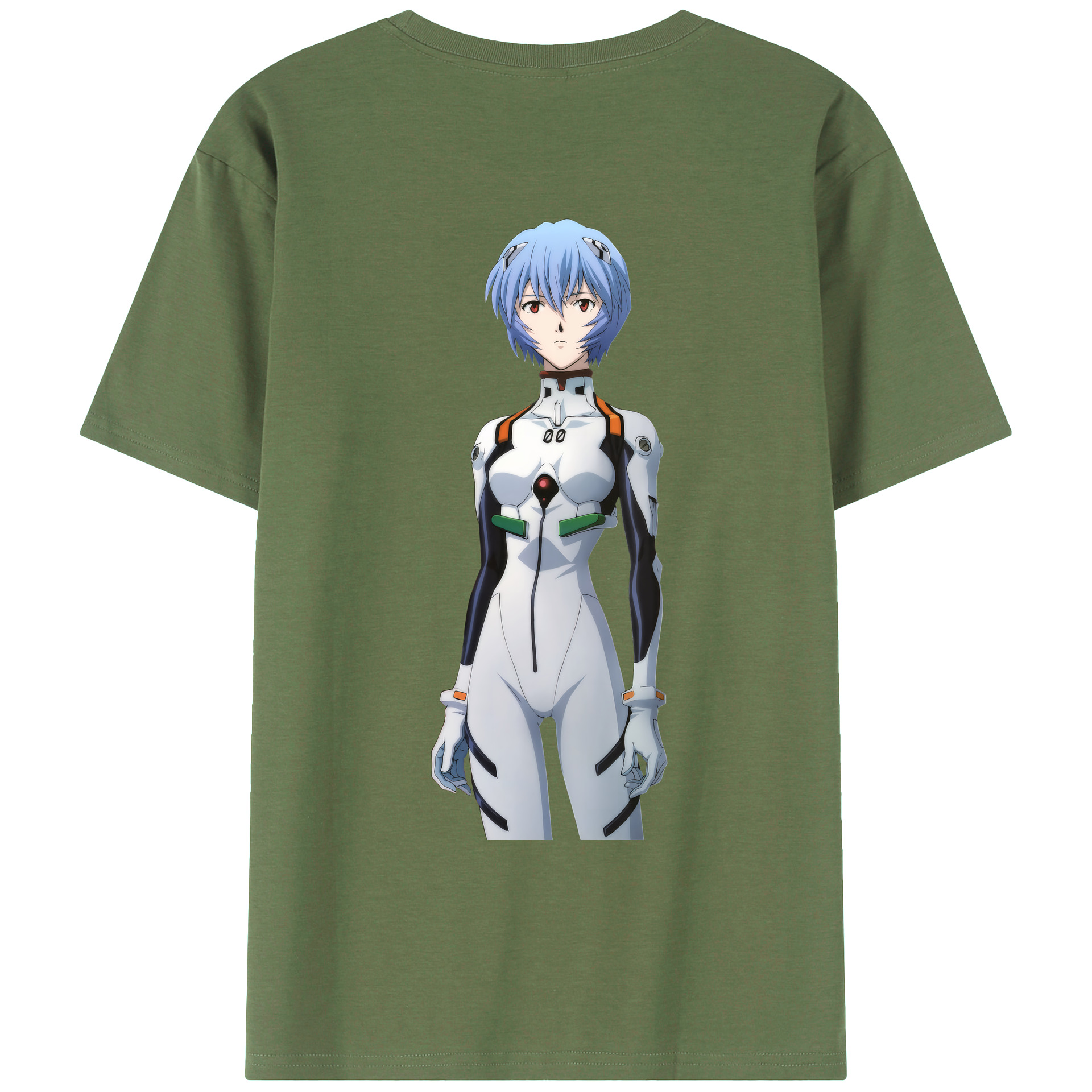 （画像用） EVA 新世紀エヴァンゲリオン 綿100％ メンズ半袖Tシャツ（バックプリント） 通気性